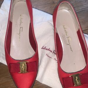 Salvatore Ferragamo Red Women's Flats